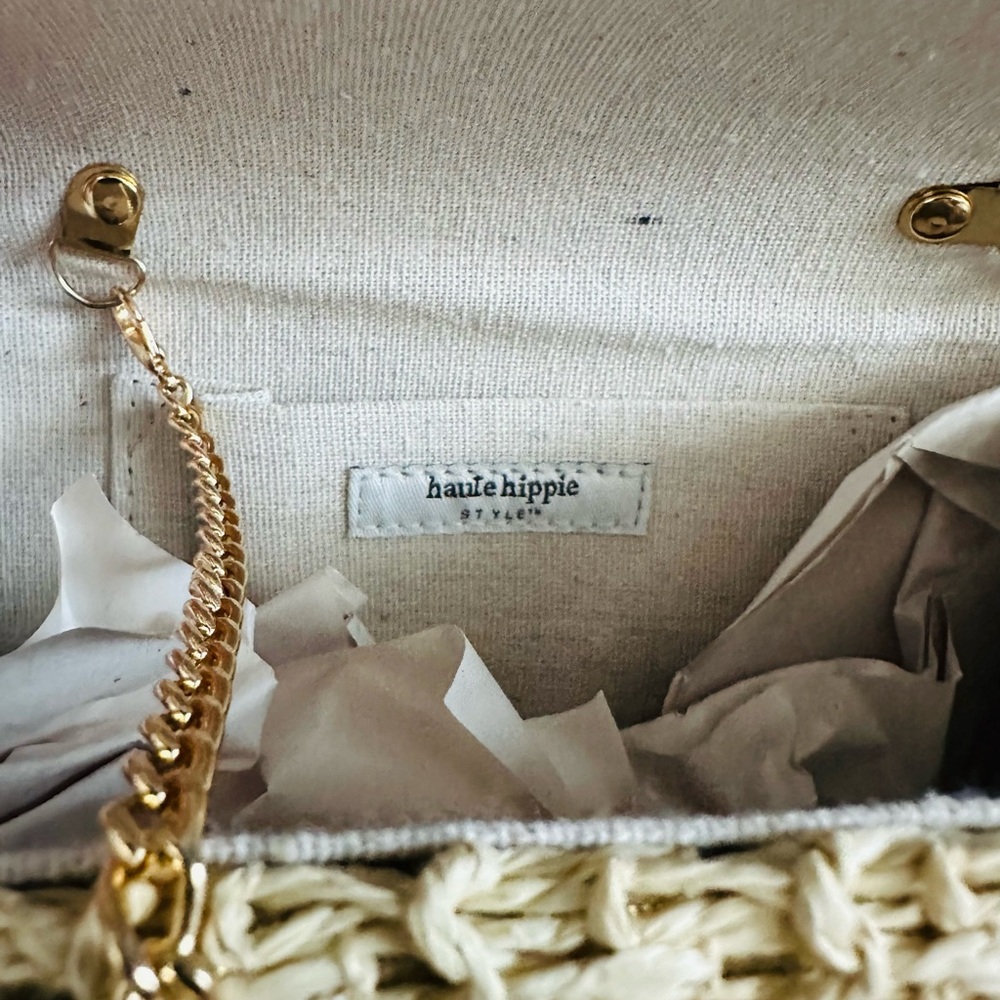 Haute Hippie Cream Textured Clutch - Picture 6 of 8